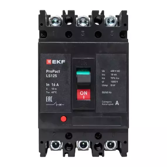 Выключатель автоматический 3п 16А 18кА LS125 ProPact EKF mccb-125-18-3-16-ls, изображение 5
