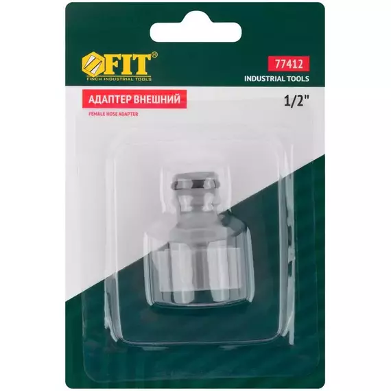 Адаптер внешний пластиковый 1/2дюйм FIT 77412, изображение 3