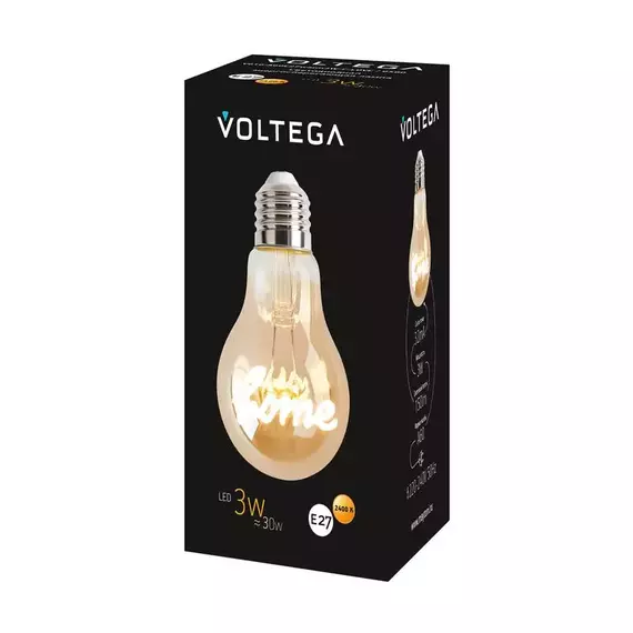 Лампа светодиодная филаментная Loft 271 A60 3Вт 2400К E27 Voltega 8581, изображение 7