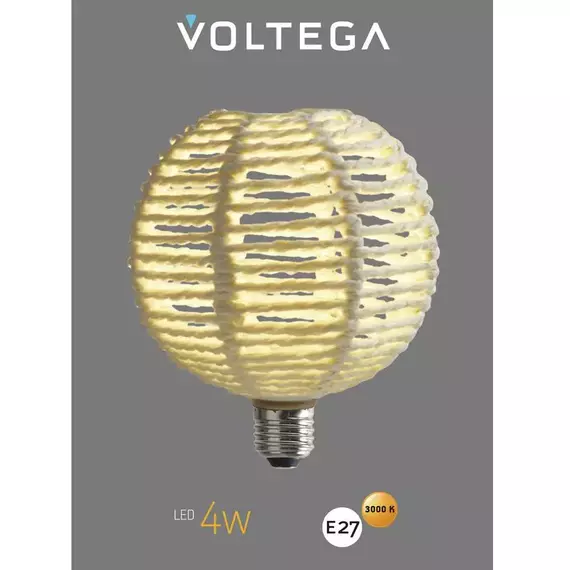 Лампа светодиодная филаментная Loft 271 BRA240 4Вт 3000К E27 Voltega 8571, изображение 6