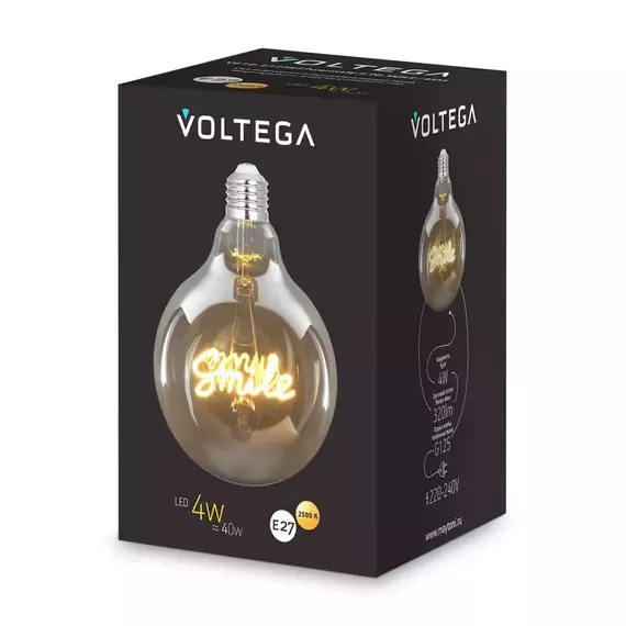 Лампа светодиодная филаментная Loft 271 G125 4Вт 2500К E27 Voltega 8553, изображение 7
