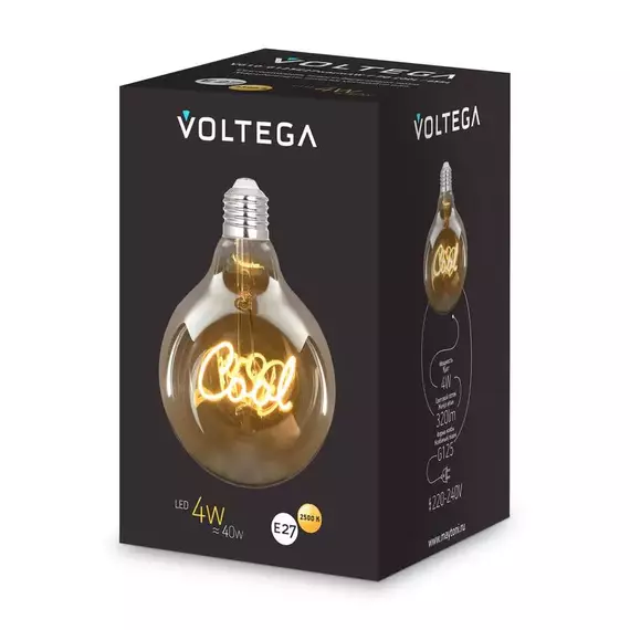 Лампа светодиодная филаментная Loft 271 G125 4Вт 2500К E27 Voltega 8554, изображение 7