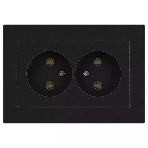 Розетка 2-м СП Accent 6-204-05 16А IP20 250В 2P AL/CU антрацит Intro Б0063465