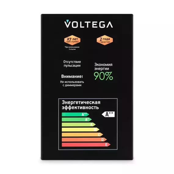 Лампа светодиодная филаментная Loft 271 G125 4Вт 3000К E27 Voltega 8523, изображение 4