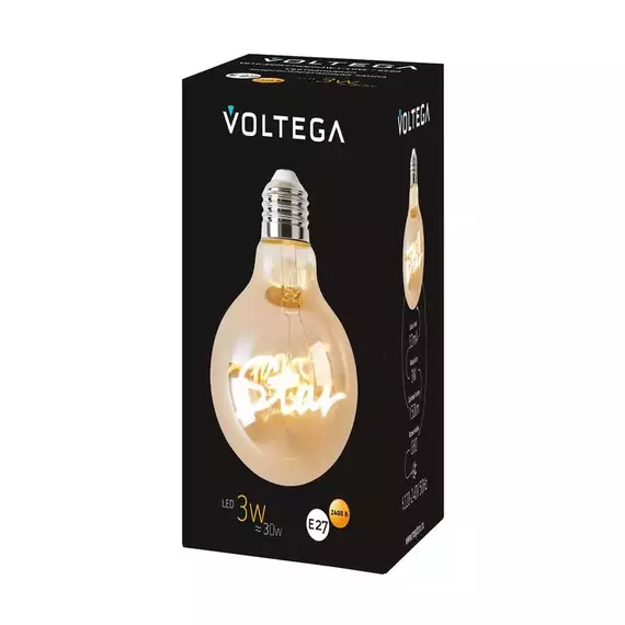 Лампа светодиодная филаментная Loft 271 G80 3Вт 2400К E27 Voltega 8583, изображение 7