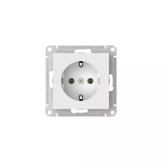 Розетка AtlasDesign 16А с заземл. быстрозажим. клем. механизм бел. SE ATN000143S, изображение 5