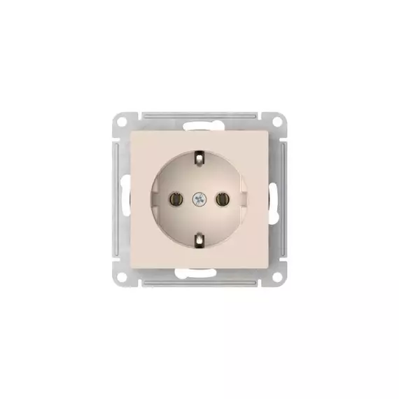 Розетка AtlasDesign 16А с заземл. быстрозажим. клем. механизм беж. SE ATN000243S, изображение 5