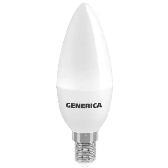 Лампа светодиодная C35 12Вт свеча 6500К E14 230В GENERICA LL-C35-12-230-65-E14-G, изображение 2