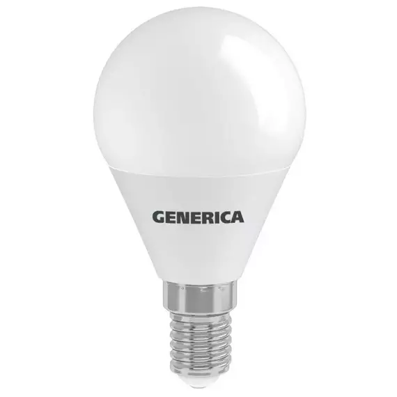 Лампа светодиодная G45 12Вт шар 6500К E14 230В GENERICA LL-G45-12-230-65-E14-G, изображение 2